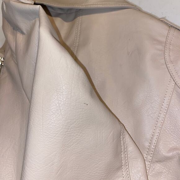 Steve Madden Faux Leather Jacket Beige size S/P - Picture 11 of 14